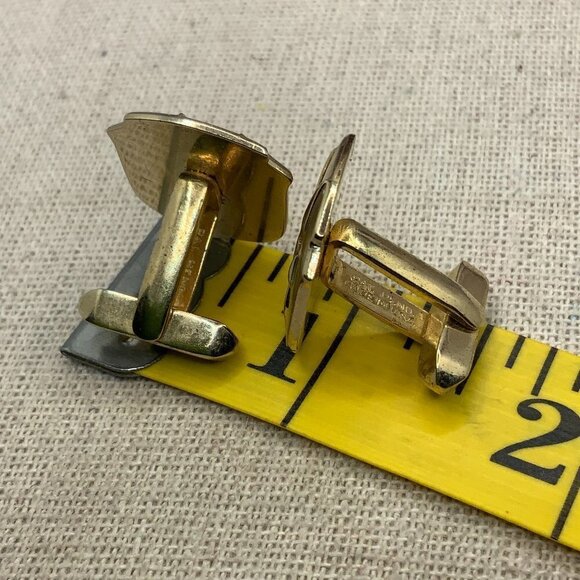 Pat Pend Vintage Gold Tone Cuff Links - Picture 2 of 5